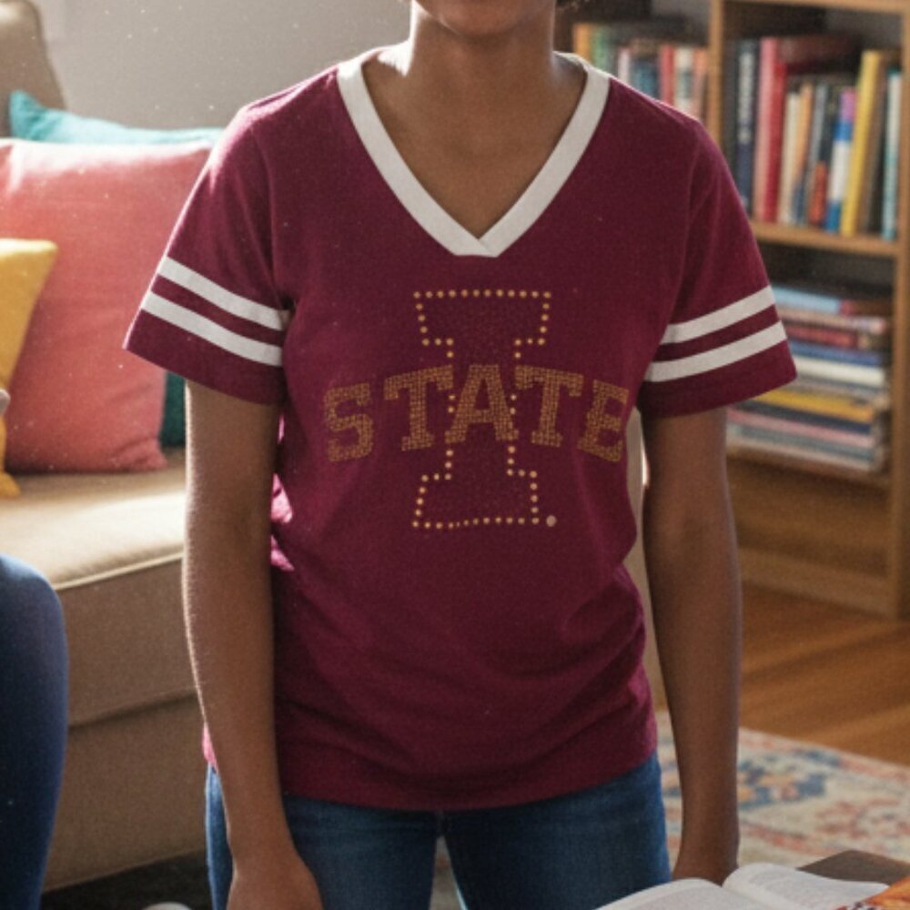 Iowa State Cyclones Sequins Top - Juniors Large